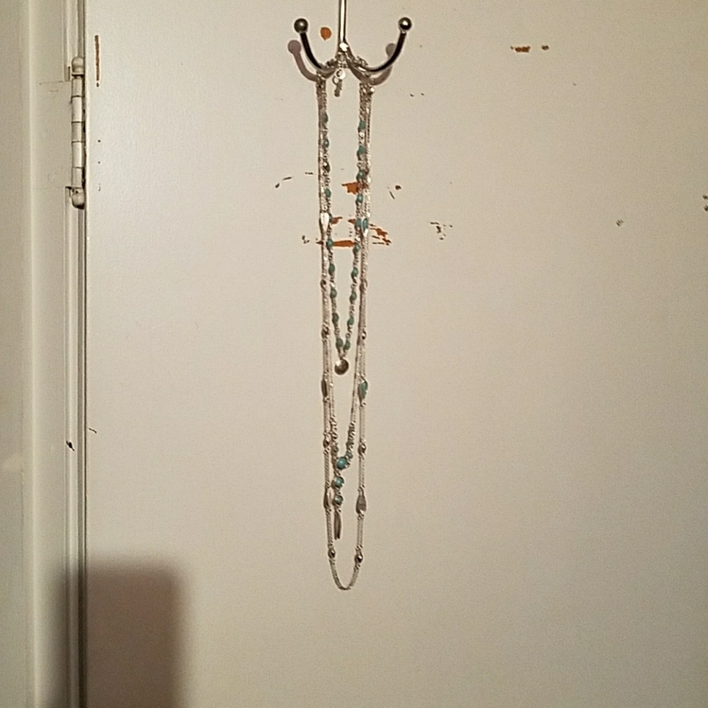 Lucky Brand silver and turquoise  necklace